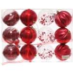 Набор шаров 8 см «Волшебство» (в наборе 12 шт), Красный