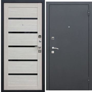 Дверь металлическая Гарда Муар Царга Лиственница мокко