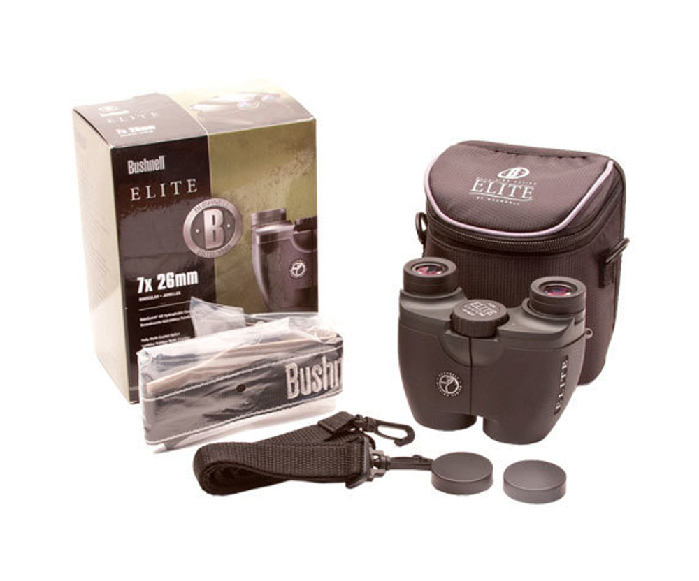 Комплект поставки бинокля Elite 7x 26