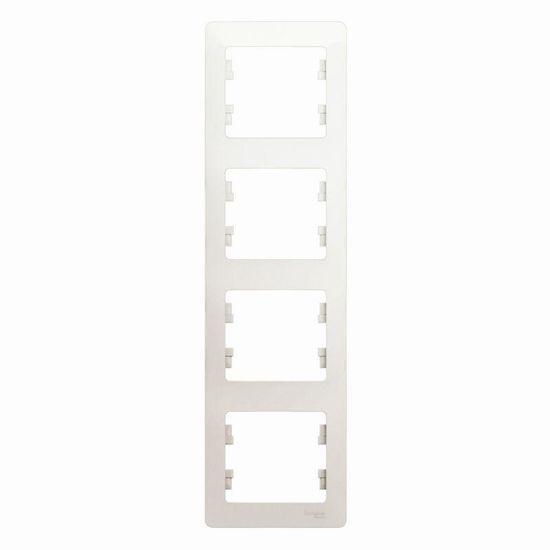 Рамка 4-м Glossa вертикал. перламутр SE GSL000608