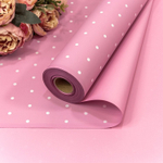 Пленка В рулоне 10 м х 58 см "Мелкий горошек" (Пурпурный)