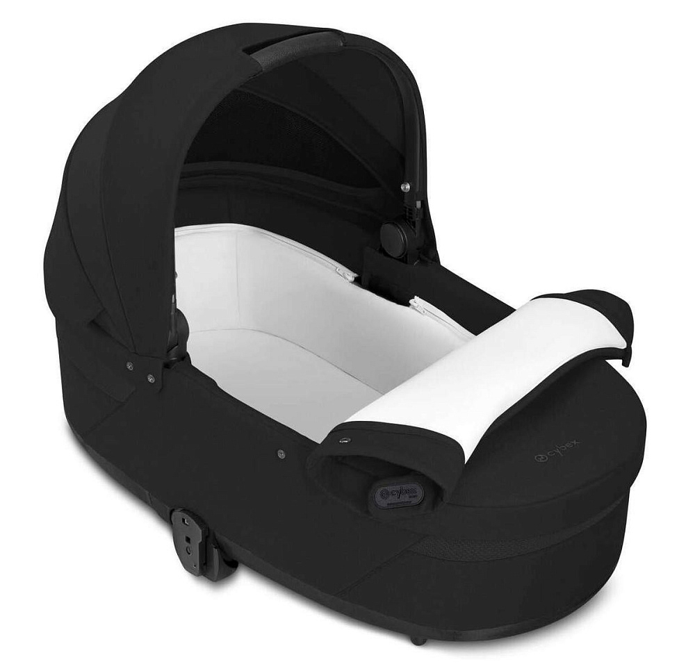 Коляска Cybex Balios S Lux BLK complete Cloud T Peach Pink Plus 3 в 1 Moon Black с дождевиками