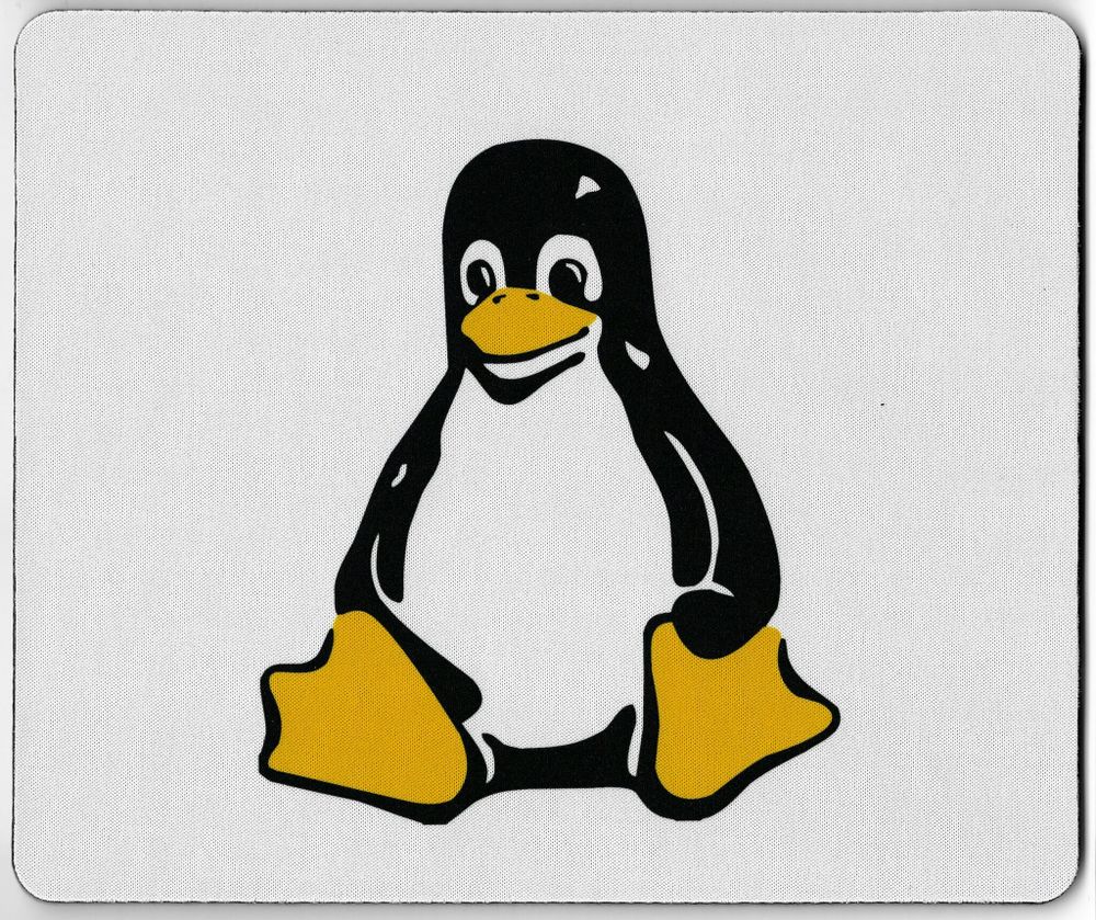 Коврик для компьютерной мыши TUX (белый)