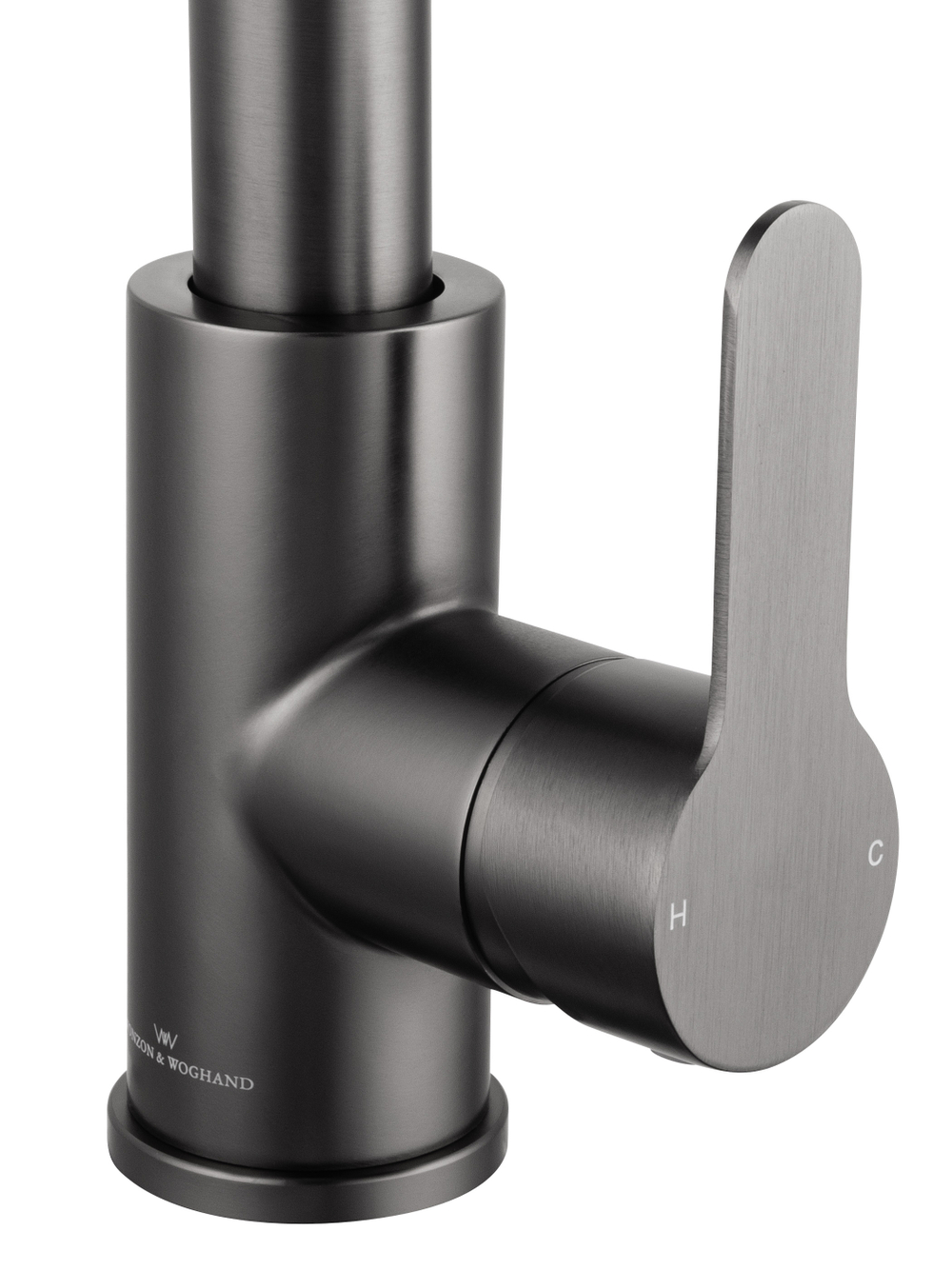 Смеситель для кухни с выдвижным изливом WONZON & WOGHAND, Темный графит (WW-121E201L-BGG)