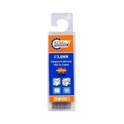 Сверло кобальтовое 3 мм (10шт) по металлу HSSE-Co5, ADM Tools Professional