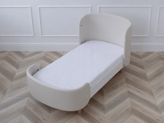 Кроватка-трансформер KIDI Soft (молочный, экокожа)