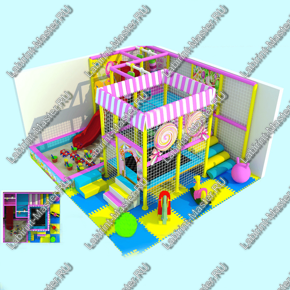 Детский игровой лабиринт «Карамельный мир»