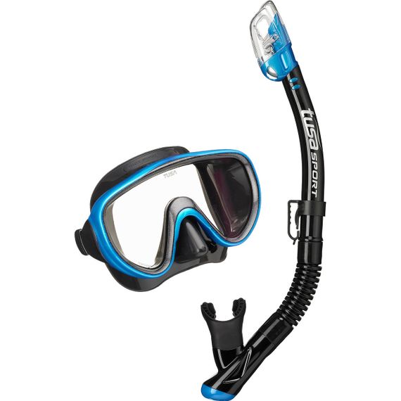 Набор маска+трубка в сумке TUSA Sport UCR-1625 Black Series черный/синий