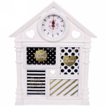 Фоторамка-коллаж 52*41см «Дом», цвет белый, на 4 фото, пластик, с часами