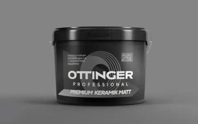 Краска дисперсионная акриловая OTTINGER Premium Keramik Matt интер. бел 2.5л