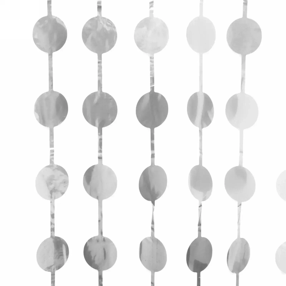 Занавес фольгированный «Шар» ш1м, в1.9м (глянец), серебро