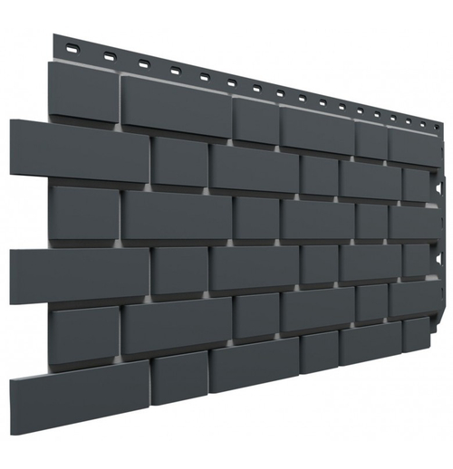 Фасадные панели (Цокольный Сайдинг) Деке Флемиш STANDARD Темно-Серый