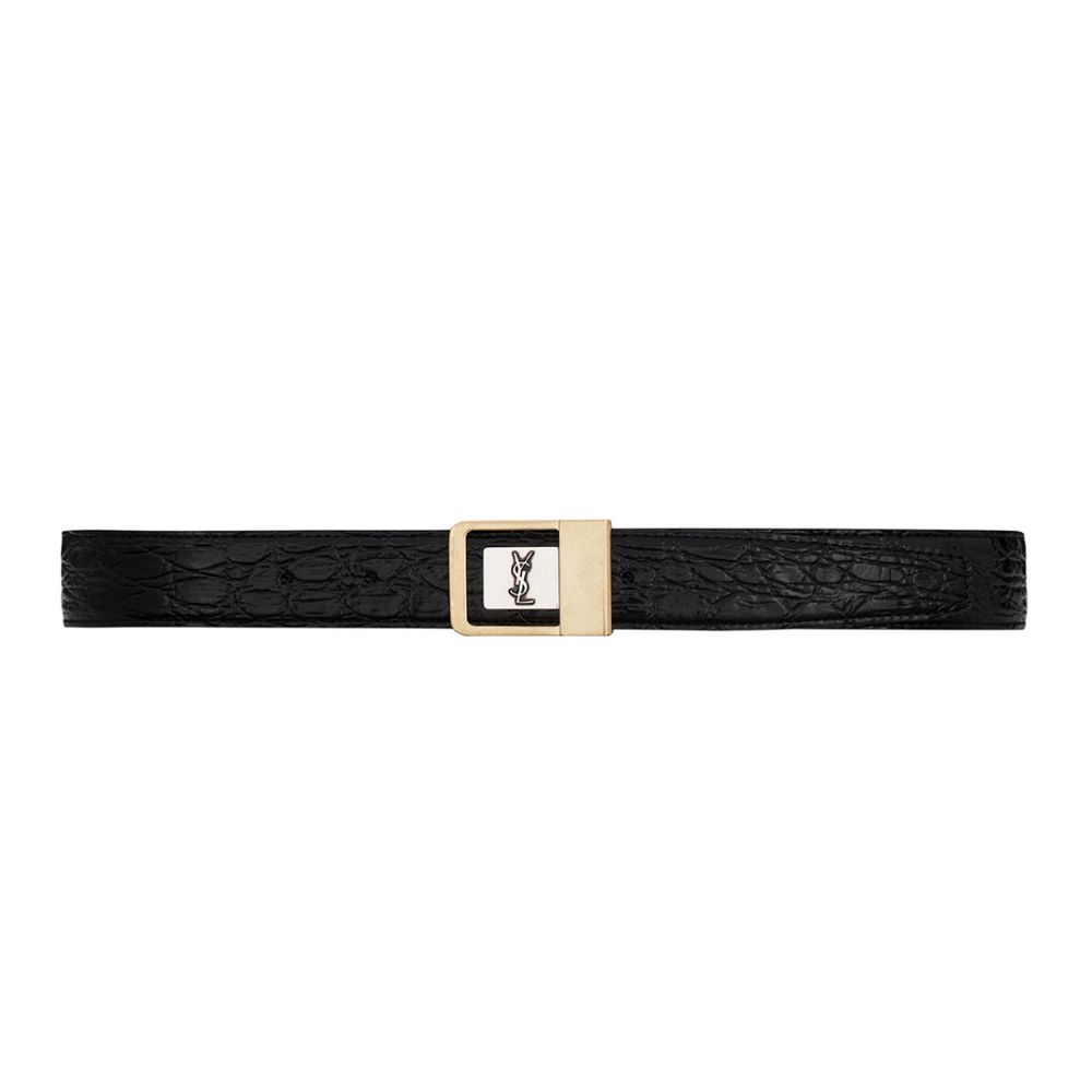Пояс SAINT LAURENT Logo 3cm, 7564991ZQ0X1000