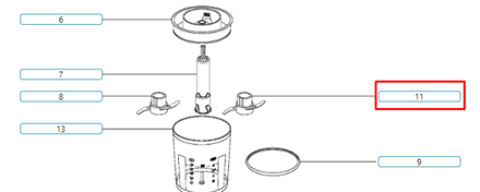Нож для кофемолки Tefal (Тефаль) зелёный SS-1530000646