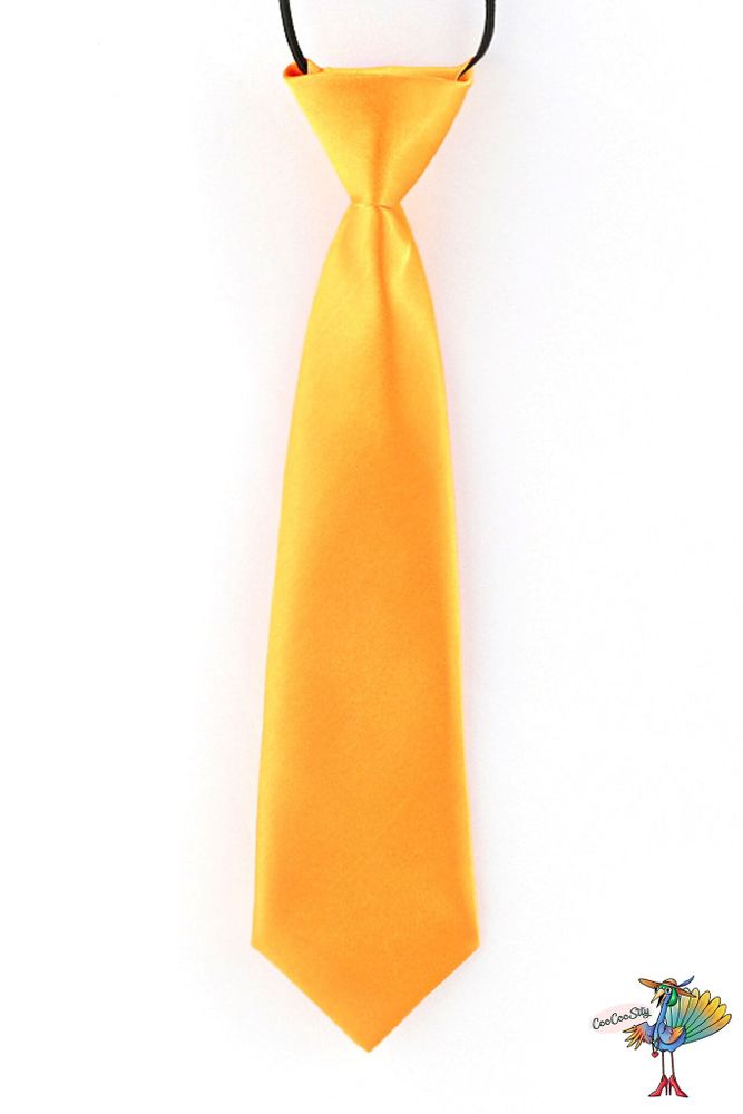 галстук детский Желтый, на резинке