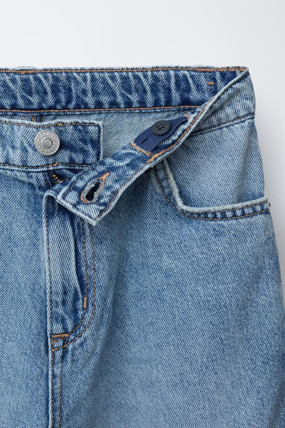 ZARA ДЖИНСЫ BAGGY, СИНИЙ