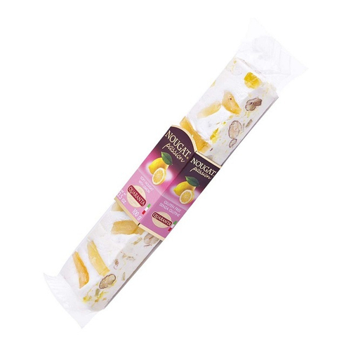Торроне с кремом лимончелло и меренгой 100 г, Torrone tenero variegato con crema al liquore Limoncello e granella di meringhe, Quaranta, 100 g