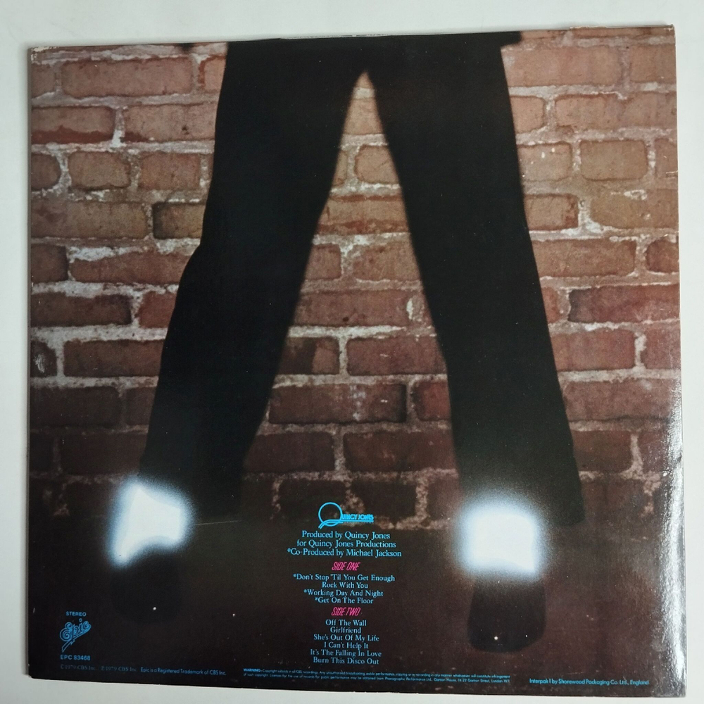 Винтажная виниловая пластинка LP Michael Jackson Off The Wall (UK 1979)