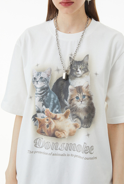 Футболка DONSMOKE "Dogs N' Kitty" Oversized Tee