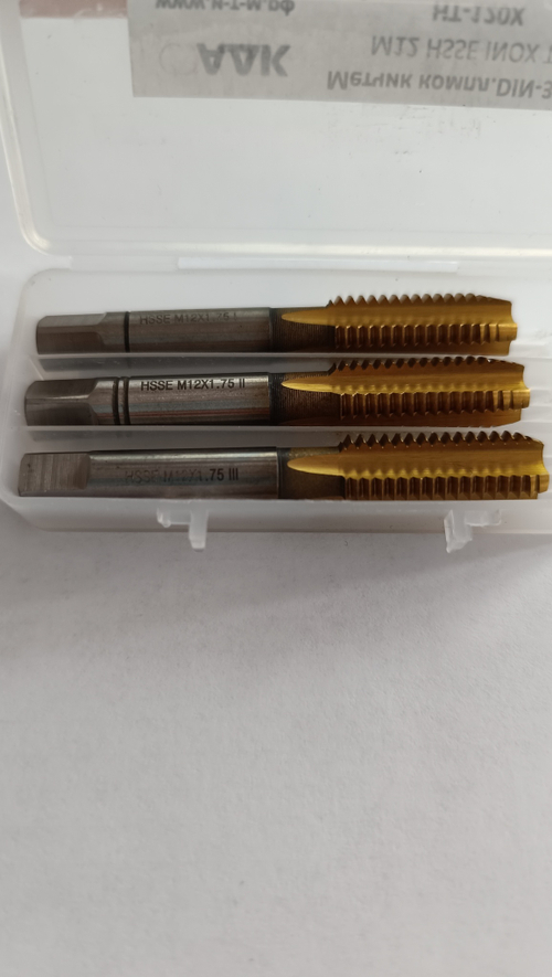 Метчик компл. DIN-352/3 М12 HSSE INOX TiN HT-120X