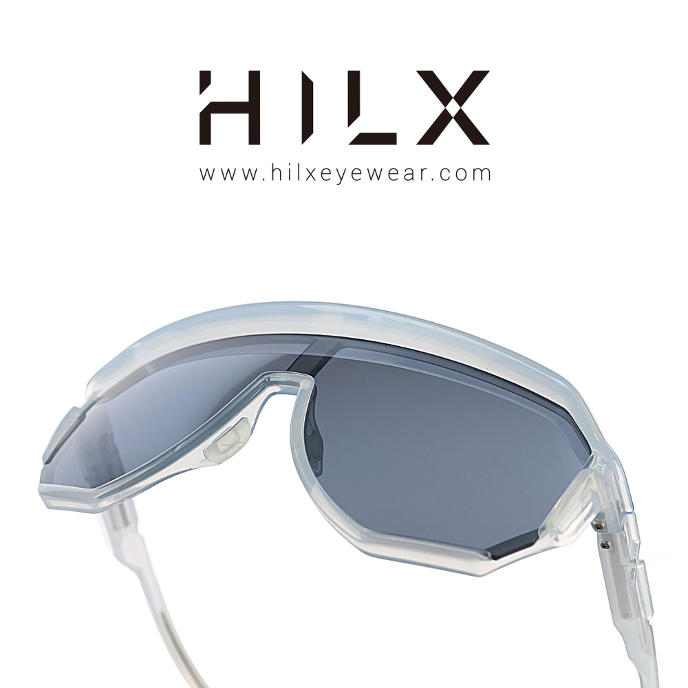 Спортивные очки HILX Newblood Shiny Crystal Grey / Black Mirror Lens