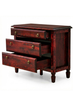 Комод Джоли, 110х50х94, из массива березы, с ящиками, красный, MAKOSA