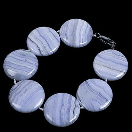 Браслет "Морозный узор" агат сапфирин