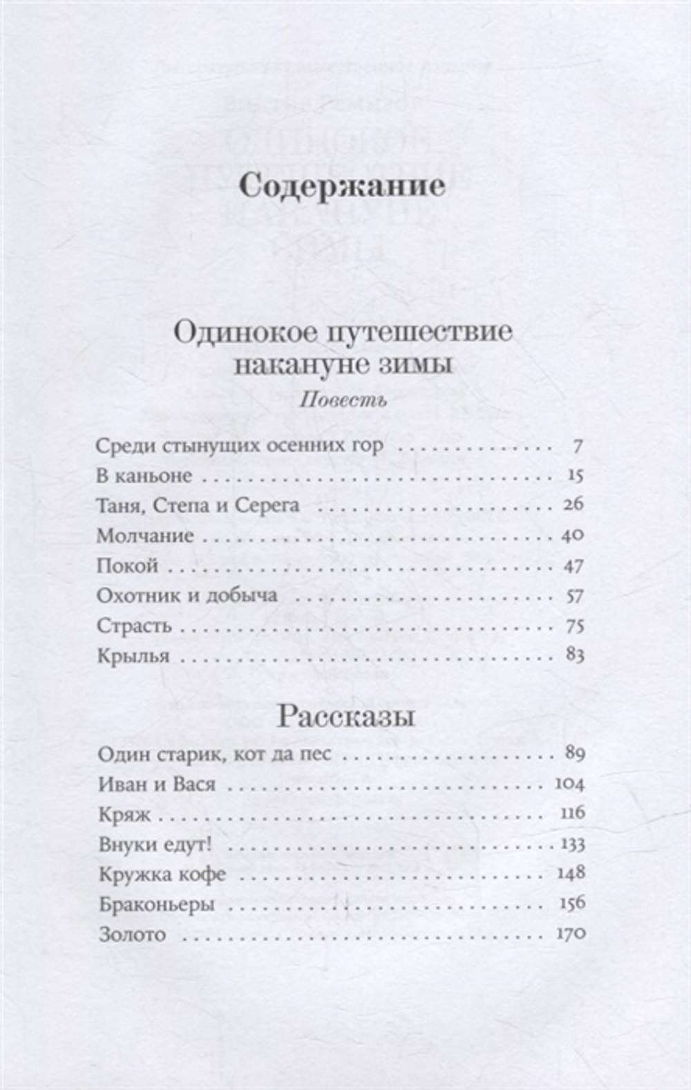 Одинокое путешествие накануне зимы