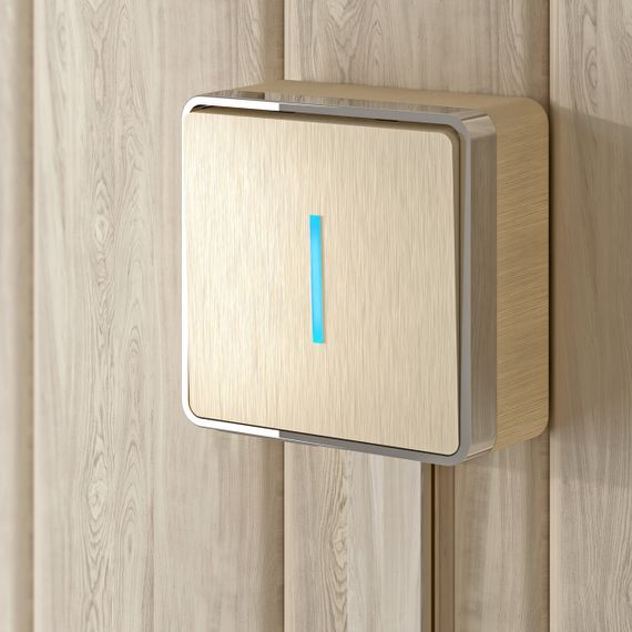 Выключатель одноклавишный с подсветкой Werkel Gallant шампань рифленый W5010110 4690389163821