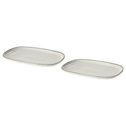 IKEA GLADELIG  (ИКЕА ГЛАДЕЛИГ)  -  Тарелка, серая, 20x13 см