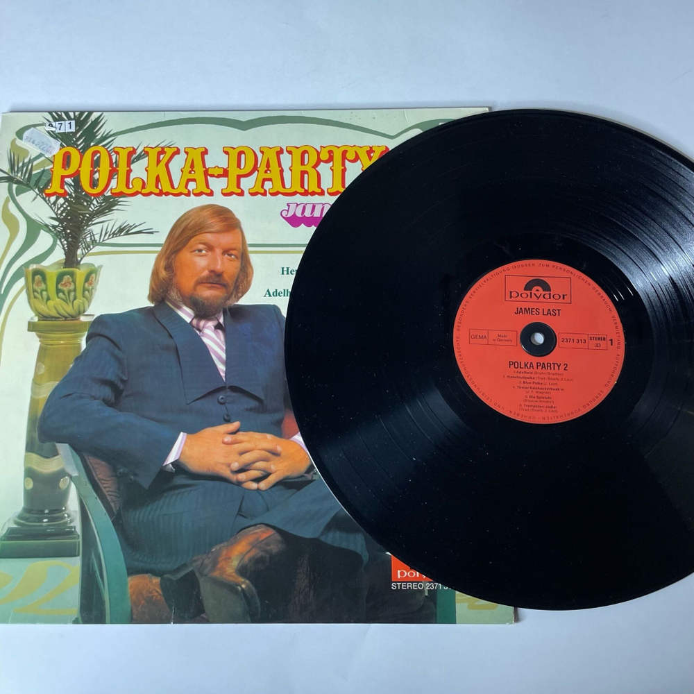 Винтажная виниловая пластинка LP James Last Polka Party II (Germany 1972) Blue Polka
