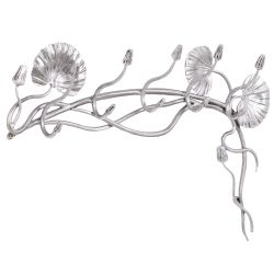 Вешалка настенная «Нимфея» (с 5-ю крючками) Античное серебро