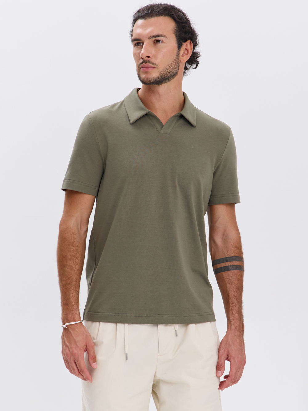 Футболка-поло трикотажная повседневная