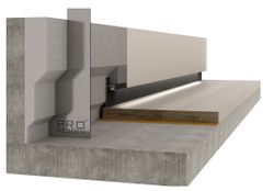 Шаблон для монтажа теневого плинтуса, 500x5x50/60 мм