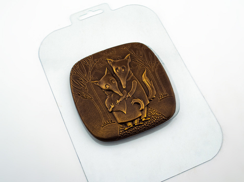 Форма для шоколада "Любовь Лисята"