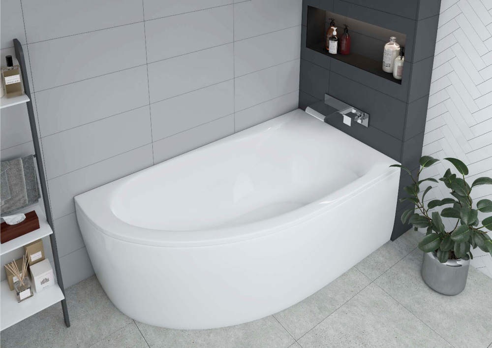 Акриловая ванна Aquatek Дива 150x90 асимметричная, правая, без каркаса и экрана
