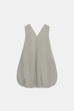 ZARA ОБЪЕМНОЕ ПЛАТЬЕ ZW LIMITED EDITION, СЕРЫЙ