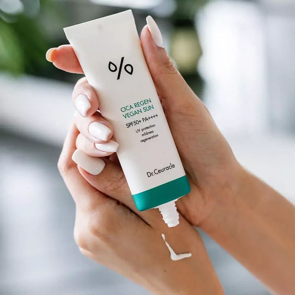 Солнцезащитный крем с Центеллой Dr.Ceuracle Cica Vegan Sun Gel SPF 50 PA++++ 50ml
