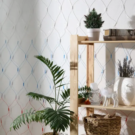 Гирлянда-сетка Флаг России 1.6 × 1.6 м, IP20, прозрачная нить, 144 LED, 220 В, Luazon Lighting (5198327)