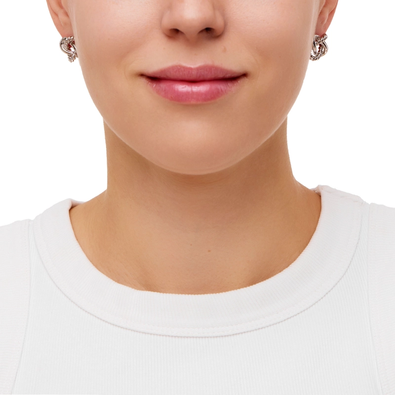 Серьги Переплетение – Серебро