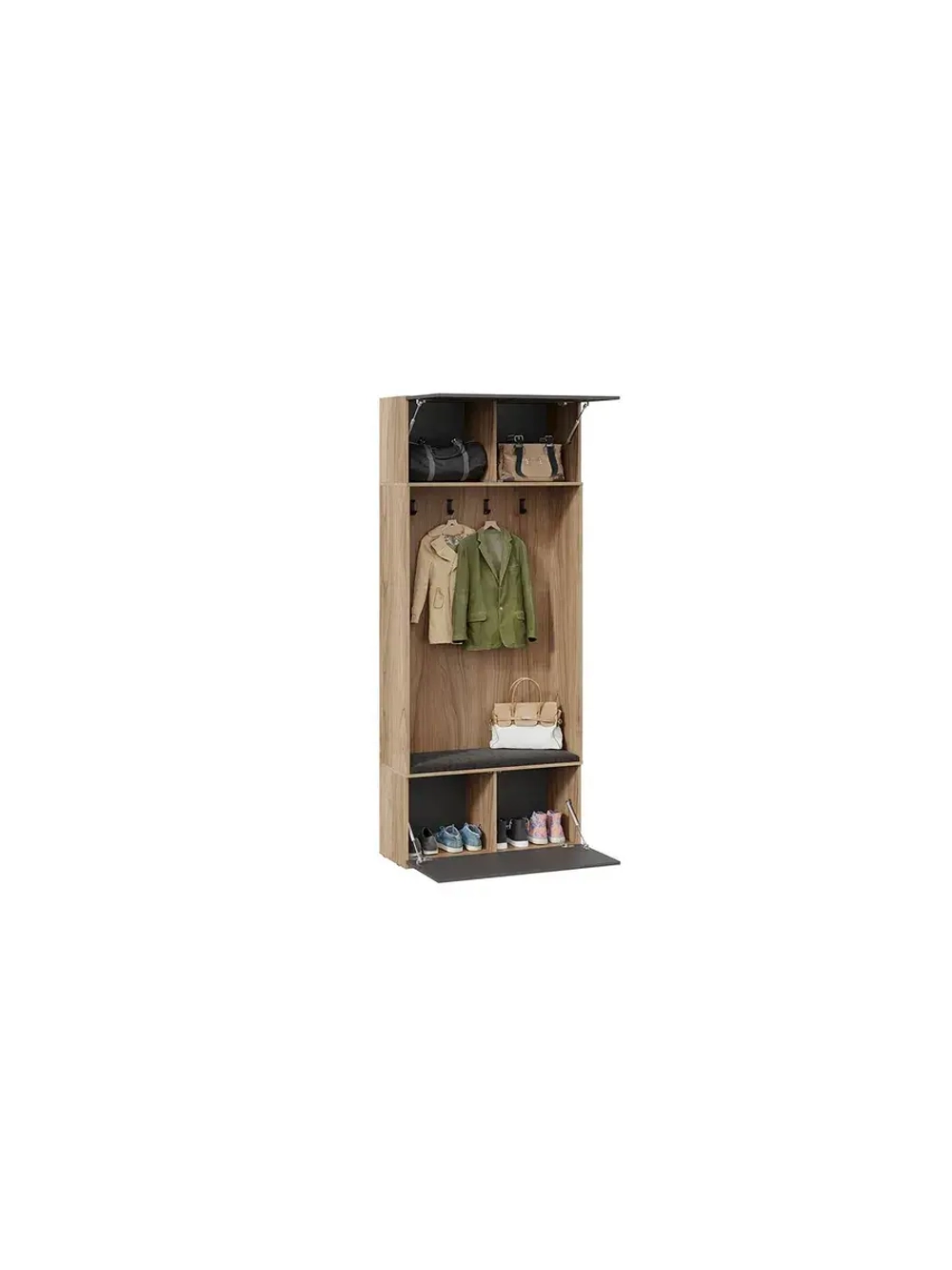 Прихожая с зеркалом Яблоня Беллуно 305х36х217