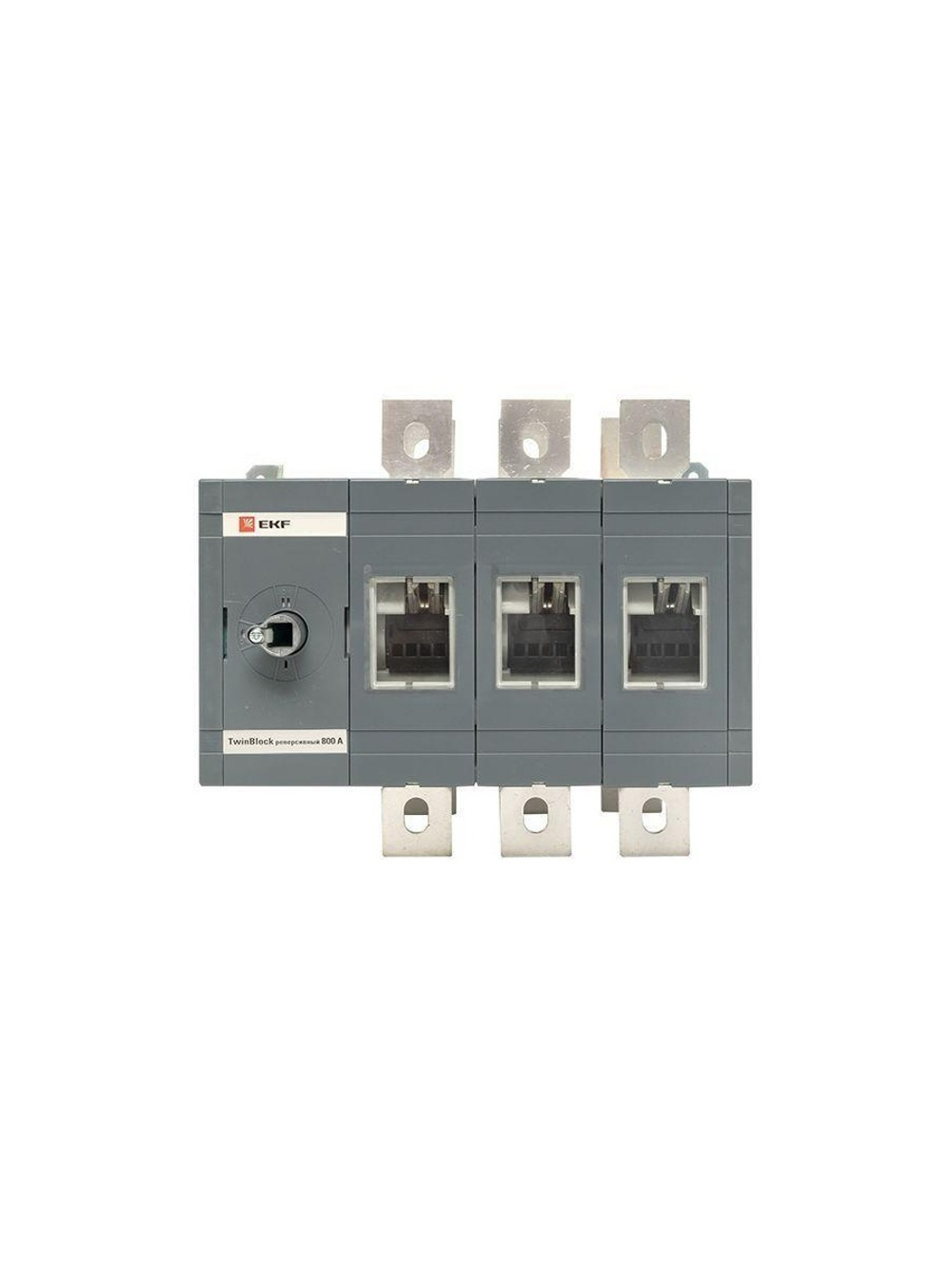 Рубильник 3п 800А реверсивный без рукоятки управления TwinBlock EKF tb-s-800-3p-rev