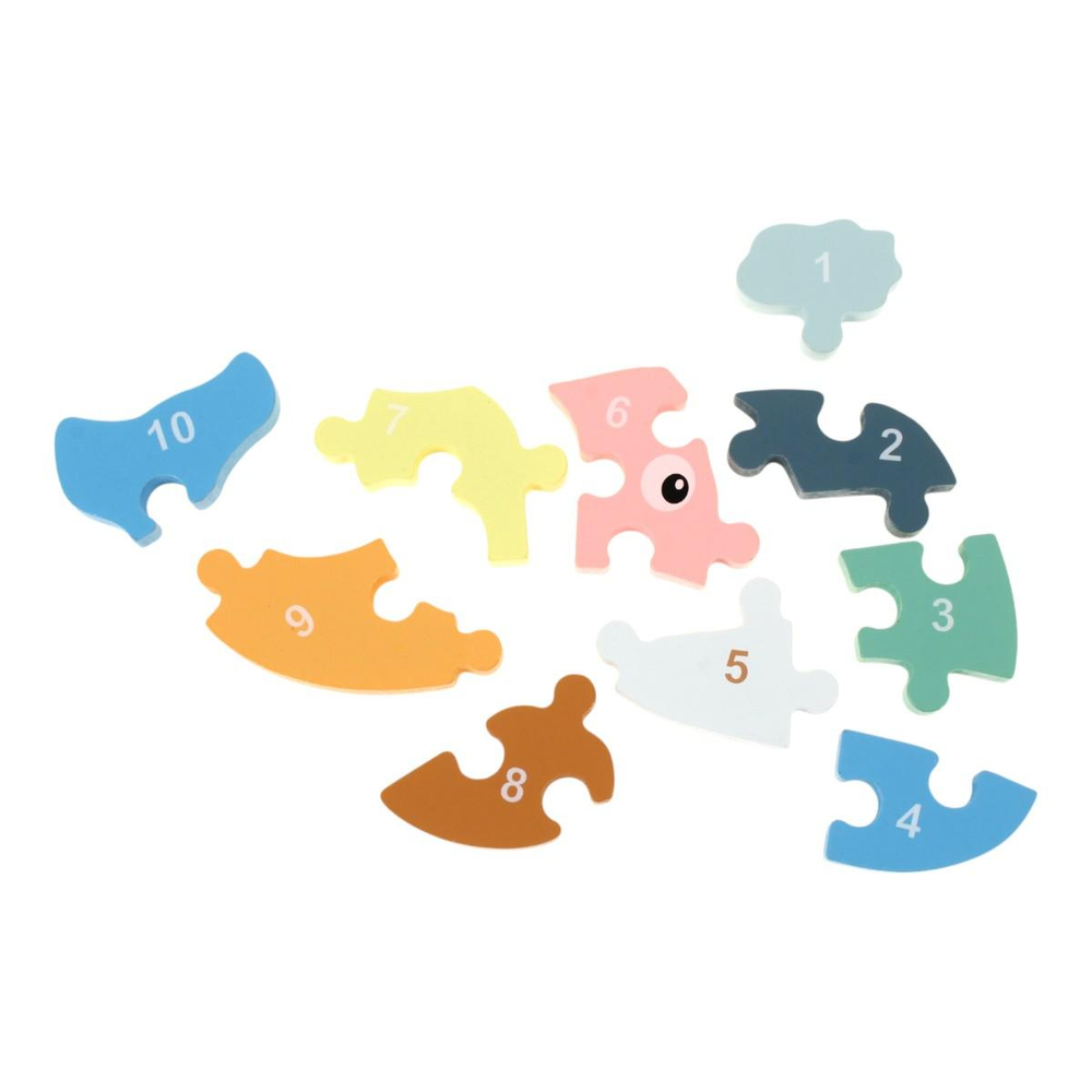 Развивающая игрушка деревянная Пазл-вкладыш по номерам Кит, C-41805