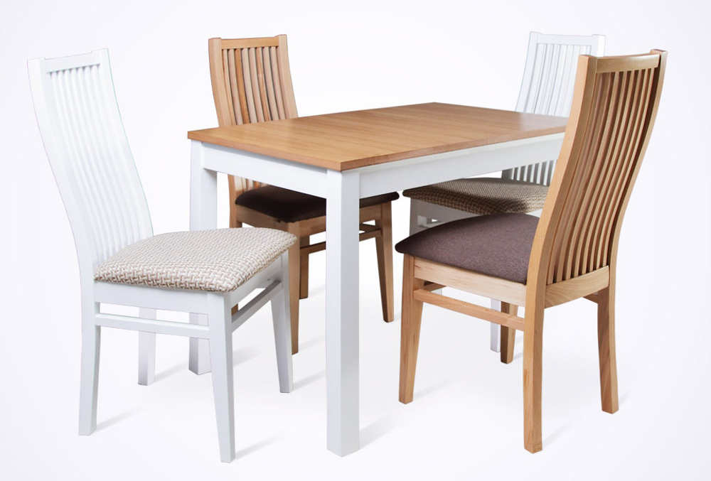 Стол обеденный Жасмин (дуб/тон2/тон подстолья 1) 80х120(160)