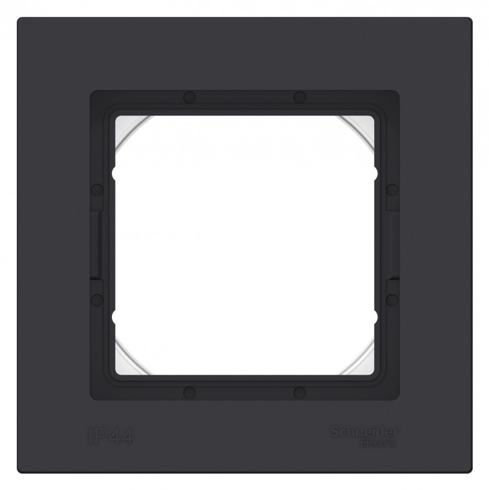 ATLASDESIGN AQUA 1-постовая РАМКА IP44, КАРБОН