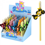 Ручка гелевая Alingar, "Мото", 0,7 мм, черная, с брелком, иголь. наконечник, круглый, цветной, пластиковый корпус, карт. уп.