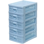 Комод малый «ПАЛЕРМО», цвет голубой, 5 отделений, 13*9*18,5см