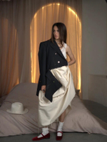 Жакет из шелка/шерсти со множеством деталей