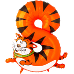 Шар Фольгированный Цифра 8 Кот (Ассорти)