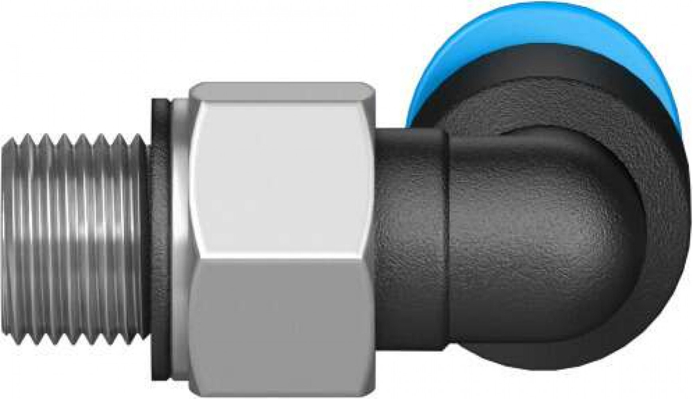 QSML-M5-4-100 Угловой штуцер с цанговым зажимом и резьбой